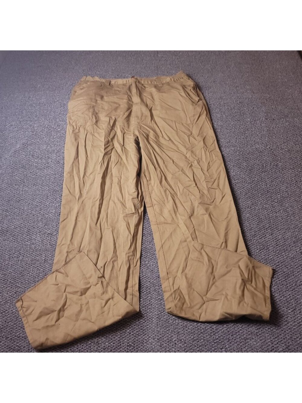 Boulder Creek Pants Mens 42 x40  Elastic Big Tall Tan Beige Khaki Chino Cotton